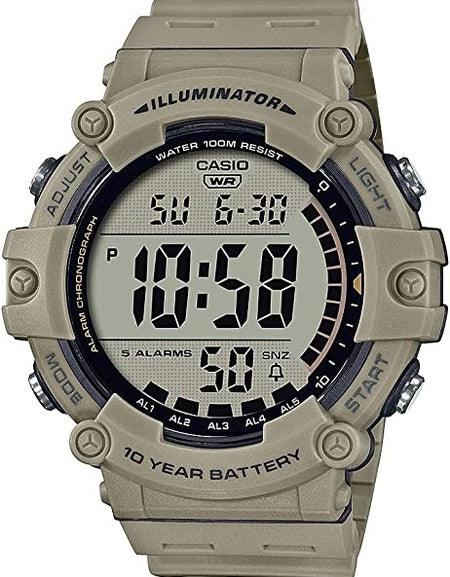 CASIO SPORT Mod. ILLUMINATOR WORLDTIME 10 YEARS BATTERY - TAUPE-0