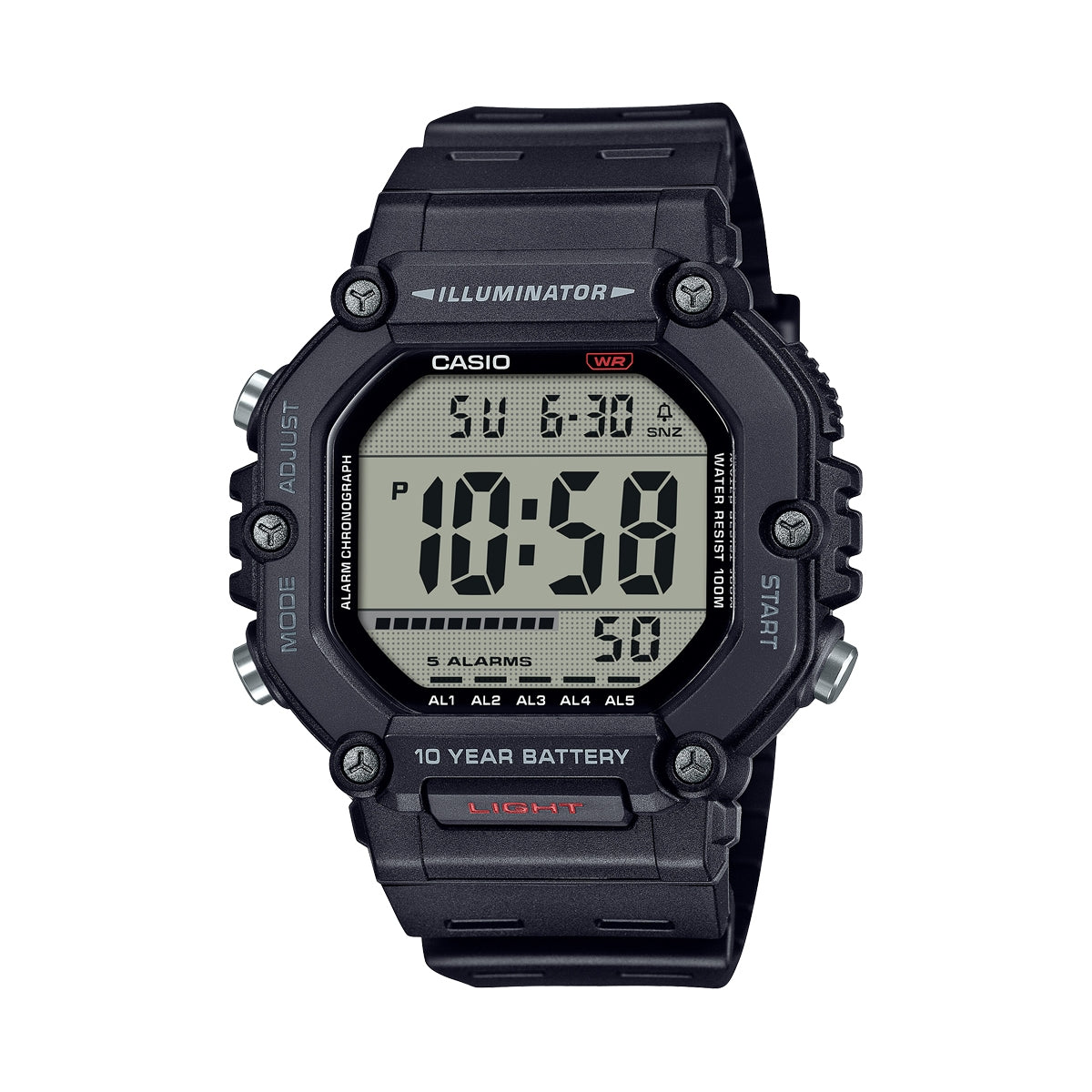 CASIO SPORT COLLECTION Mod. OVERSIZE 10 YEARS BATTERY - BLACK-0
