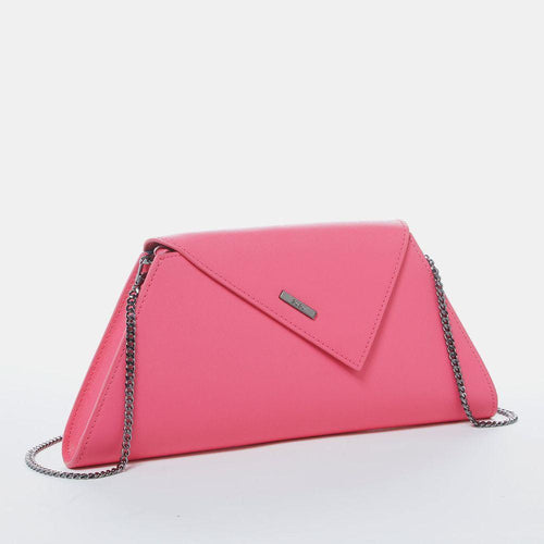 Load image into Gallery viewer, Angelica Hot Pink Leather Clutch Bag
