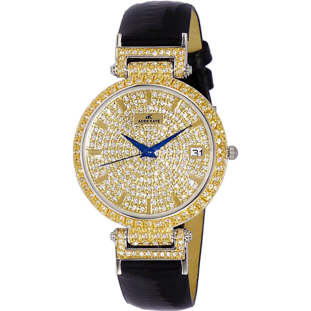 Adee Kaye Embellish Collection Crystal Accents Pave Dial Quartz AK2529-MG Women’s Watch