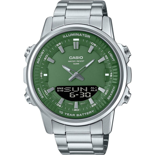 Load image into Gallery viewer, Casio Analog Digital Stainless Steel Green Dial Quartz AMW-880D-3AV Men&#39;s Watch - Luxury Redefined
