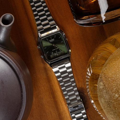 Load image into Gallery viewer, CASIO VINTAGE Mod. EDGY COLLECTION SUNRAY DIAL - GREEN MOSS-6
