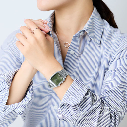 Load image into Gallery viewer, CASIO VINTAGE Mod. EDGY COLLECTION SUNRAY DIAL - GREEN MOSS-3
