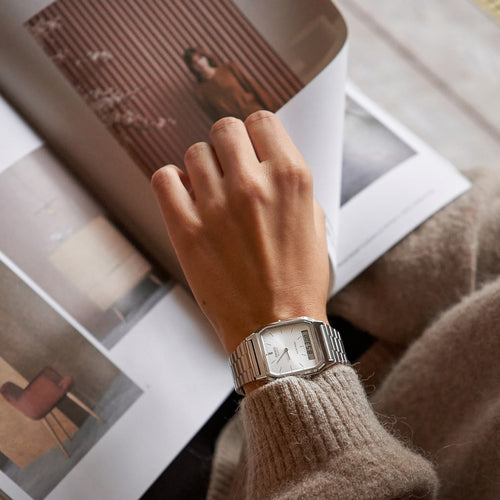 Load image into Gallery viewer, CASIO VINTAGE Mod. EDGY COLLECTION SUNRAY DIAL - SILVER-8
