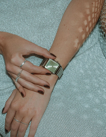 CASIO VINTAGE Mod. EDGY COLLECTION SUNRAY DIAL - GREEN LEMON-1