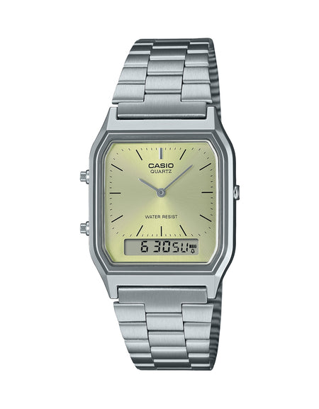 CASIO VINTAGE Mod. EDGY COLLECTION SUNRAY DIAL - GREEN LEMON-0