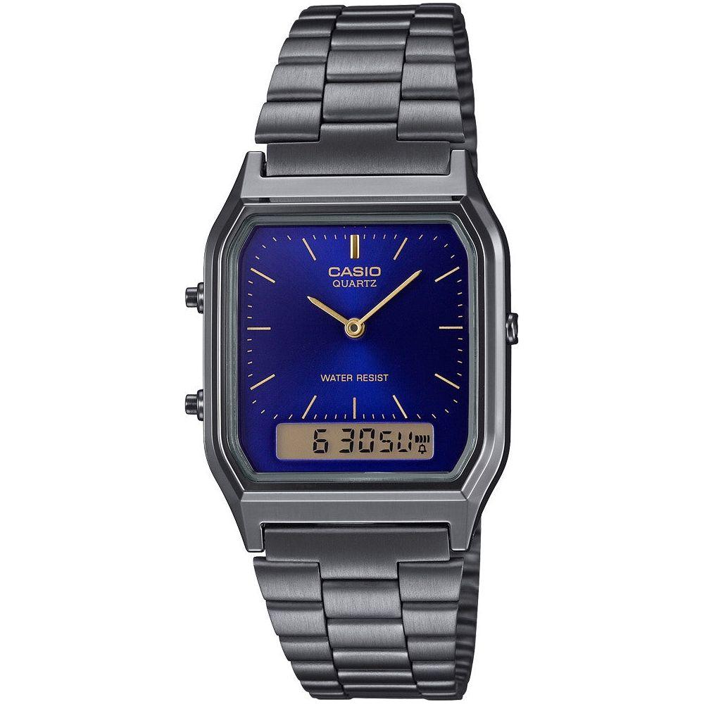 CASIO VINTAGE Mod. EDGY COLLECTION GUN METAL - NIGHT BLUE-0