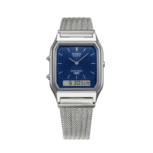 Load image into Gallery viewer, CASIO VINTAGE Mod. EDGY COLLECTION SUNRAY DIAL - MESH STRAP, BLUE-1
