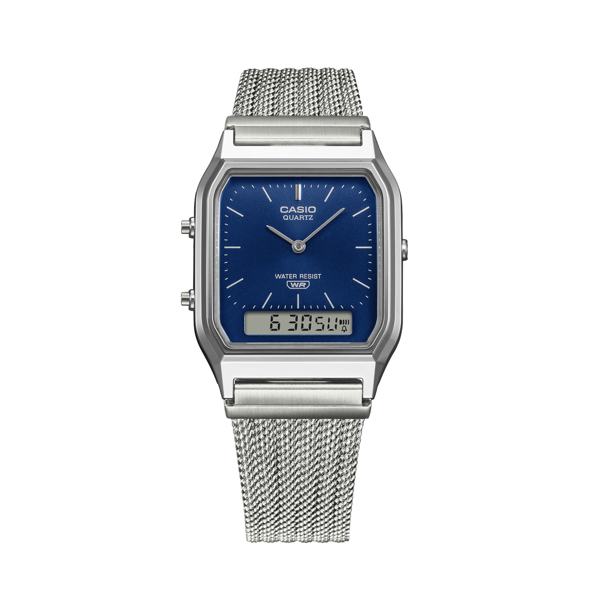 CASIO VINTAGE Mod. EDGY COLLECTION SUNRAY DIAL - MESH STRAP, BLUE-1