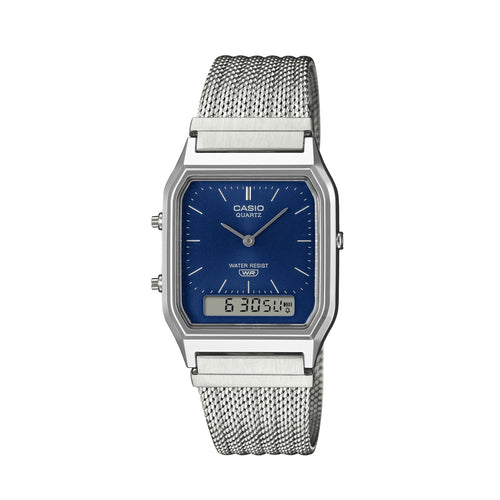 Load image into Gallery viewer, CASIO VINTAGE Mod. EDGY COLLECTION SUNRAY DIAL - MESH STRAP, BLUE-0
