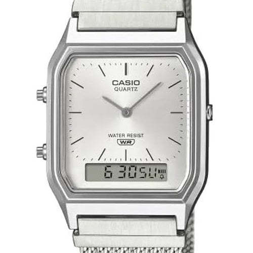 Load image into Gallery viewer, CASIO VINTAGE Mod. EDGY COLLECTION MESH STRAP - SILVER-0
