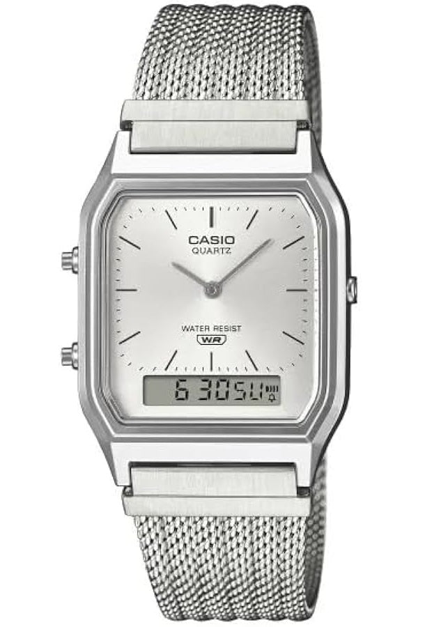 CASIO VINTAGE Mod. EDGY COLLECTION MESH STRAP - SILVER-0