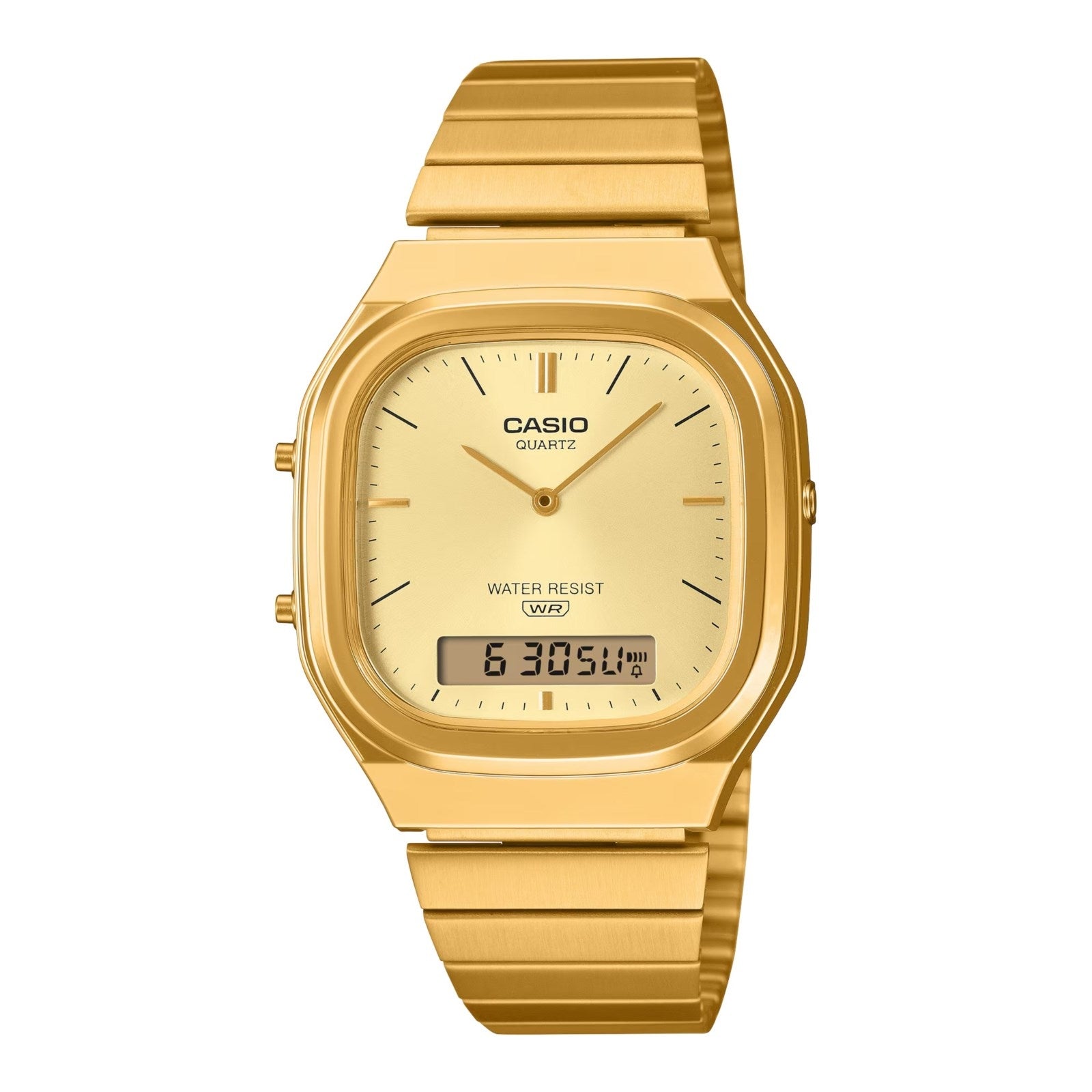 CASIO VINTAGE Mod. EDGY ROUNDED SQUARE - GOLD-0