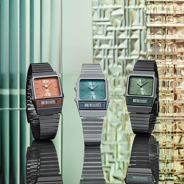 CASIO VINTAGE Mod. EDGY COLLECTION - AQUA GREEN-4
