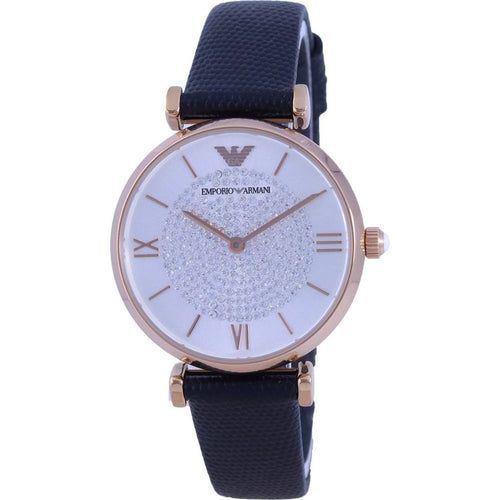 Load image into Gallery viewer, Emporio Armani Gianni T-Bar Crystal Accents Quartz Women&#39;s Watch
