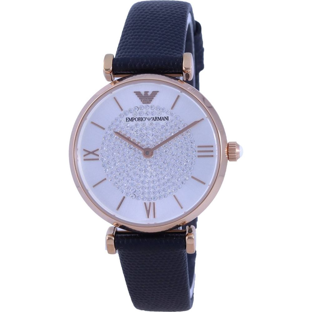 Emporio Armani Gianni T-Bar Crystal Accents Quartz Women's Watch