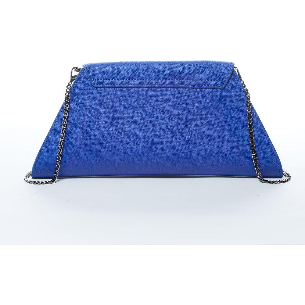 Angelica Cobalt Blue Leather Clutch Bag