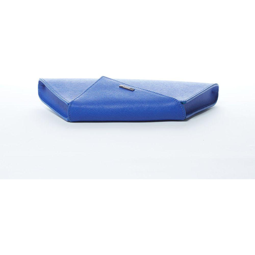 Angelica Cobalt Blue Leather Clutch Bag