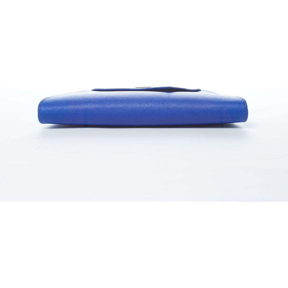 Angelica Cobalt Blue Leather Clutch Bag