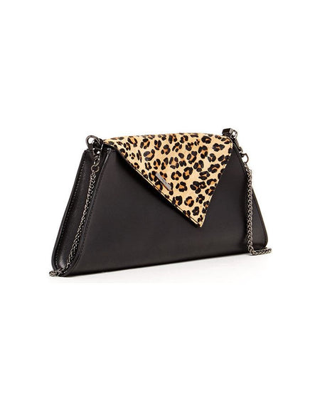 SUSU The Angelica Black Leopard Clutch Bag
