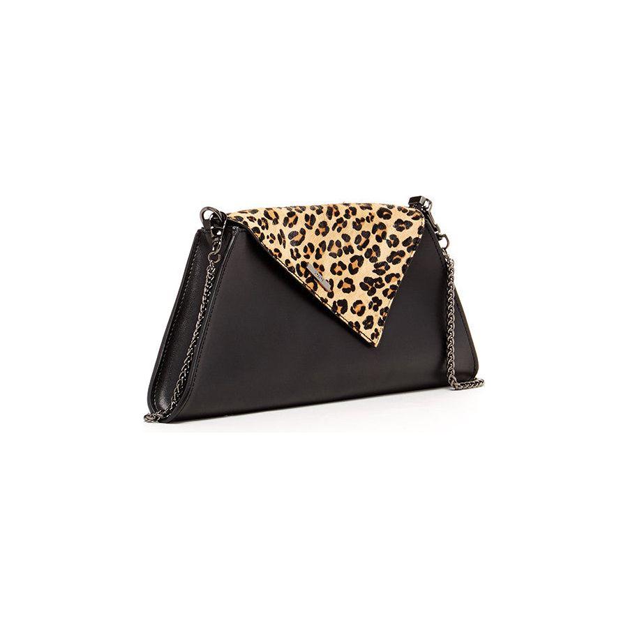 SUSU The Angelica Black Leopard Clutch Bag