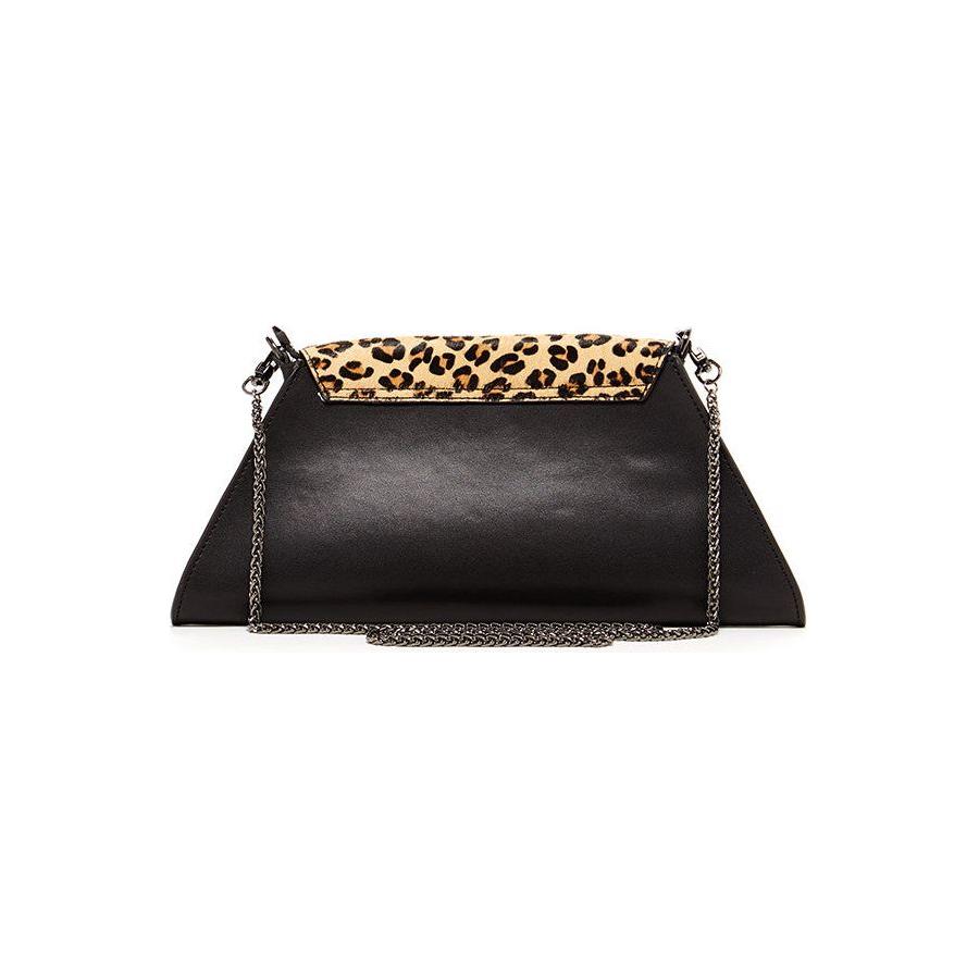 SUSU The Angelica Black Leopard Clutch Bag