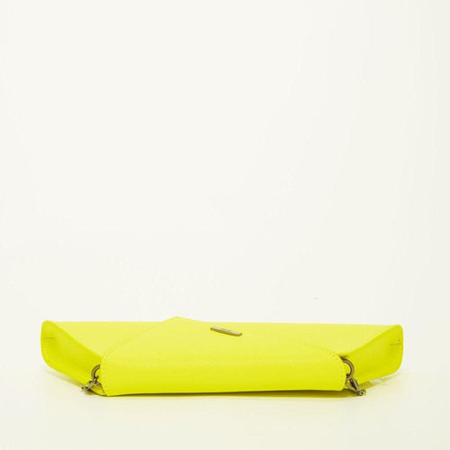 Load image into Gallery viewer, Angelica Electric Yellow Leather Clutch Purse
