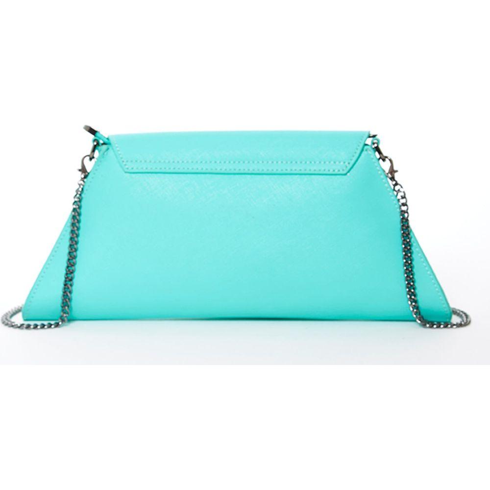 Angelica Turquoise Clutch Leather