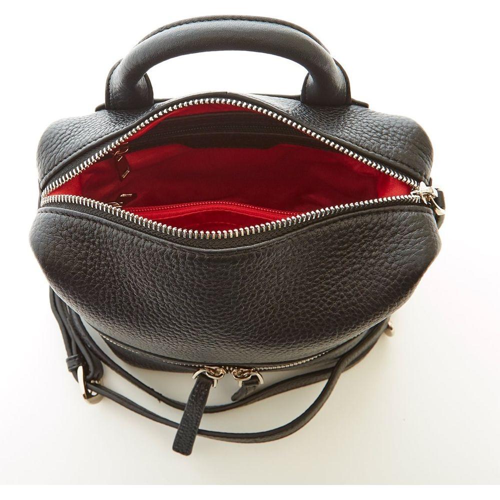 SUSU The Ashley Black Leather Backpack Purse