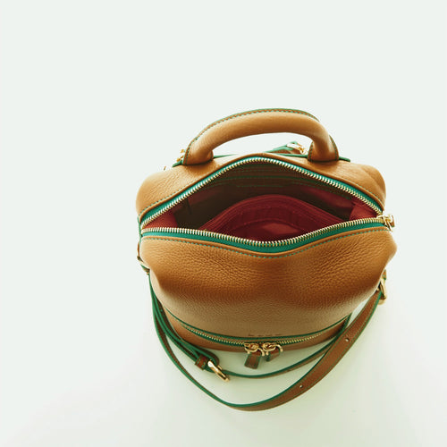 Load image into Gallery viewer, SUSU The Ashley Brown Leather Backpack Purse
