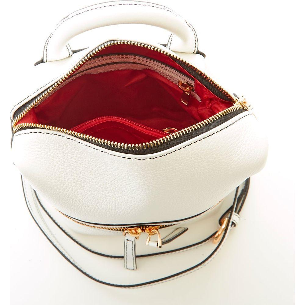 SUSU The Ashley White Leather Backpack Purse