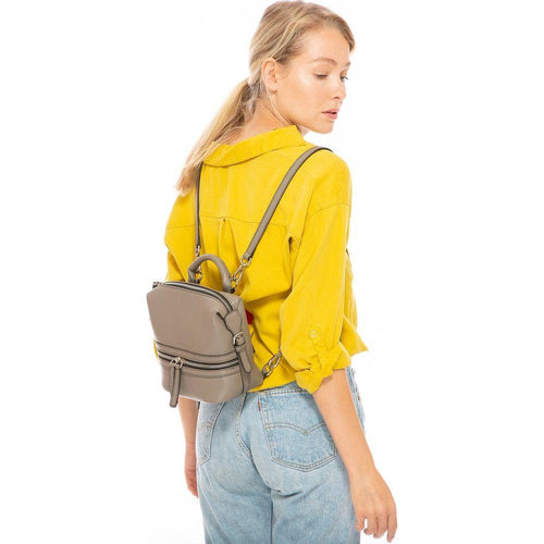 Load image into Gallery viewer, SUSU The Ashley Gray Leather Backpack Purse
