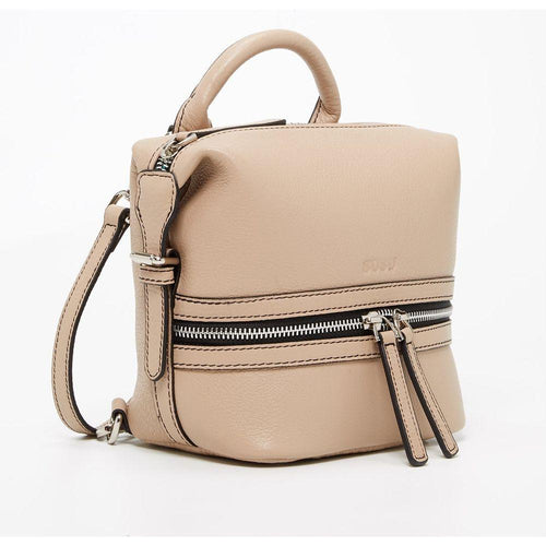 Load image into Gallery viewer, SUSU The Ashley Leather Backpack Purse Beige
