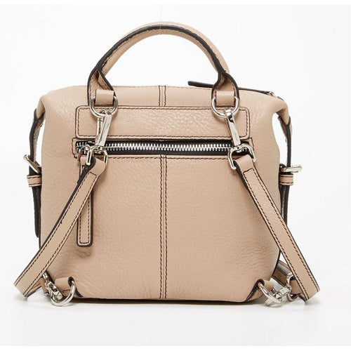 Load image into Gallery viewer, SUSU The Ashley Leather Backpack Purse Beige
