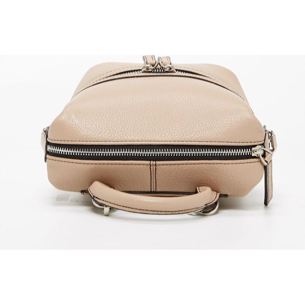 SUSU The Ashley Leather Backpack Purse Beige