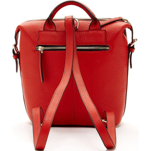 Load image into Gallery viewer, Ashley Red Leather Backpack Purse: Timeless Elegance Meets Practicality
