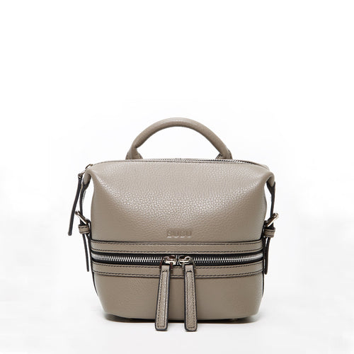 Load image into Gallery viewer, SUSU The Ashley Gray Leather Backpack Purse
