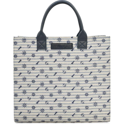 Load image into Gallery viewer, Seajure Atol Tote Bag Embroidered Linen
