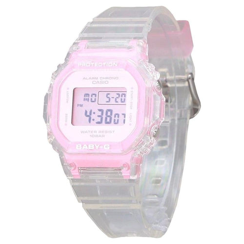 Load image into Gallery viewer, Casio Baby-G Digital Summer Jelly Transparent Pink Resin Strap Quartz BGD-565SJ-7 Women&#39;s Watch
