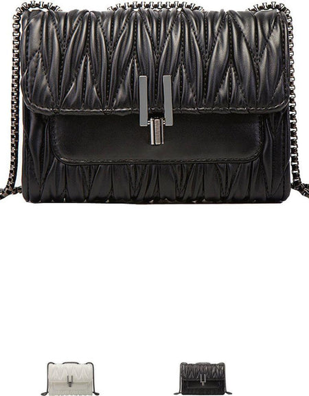 Embroidery Camellia Chain Bag - Exquisite Vegan Leather Crossbody