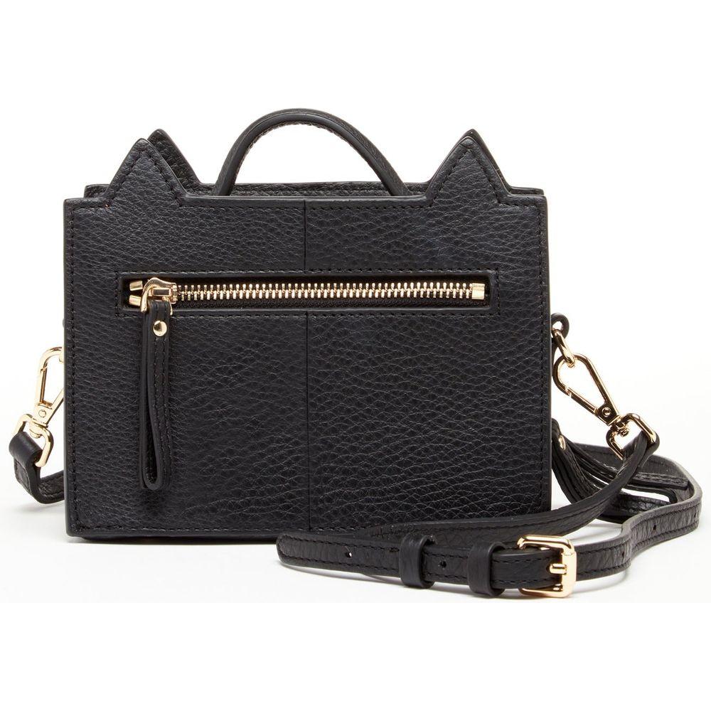 SUSU Leather Cat Bag Black Crossbody