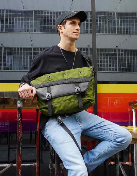 Bradley Upcycled Water Resistant Bike Messenger Bag