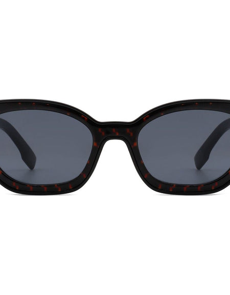 Dawnmist - Geometric Retro Round Irregular Narrow Cat Eye Sunglasses