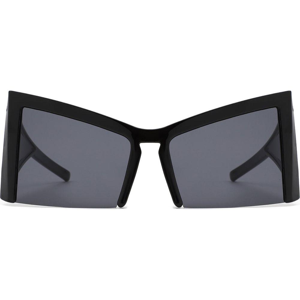 Elyndor - Oversized Geometric Square Semi-Rimless Cat Eye Sunglasses