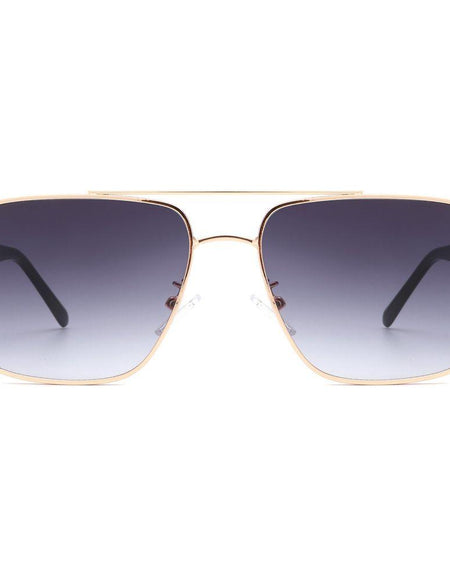 Drift - Square Flat Top Tinted Brow-Bar Fashion Sunglasses