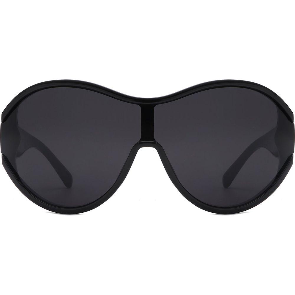 Gwyneth - Retro Oversized Oval Curved Round Sunglasses