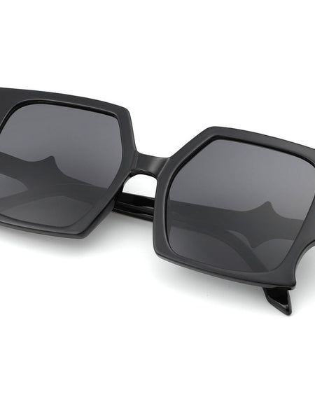 Sylas - Flat Top Irregular Bat Wing Square Sunglasses