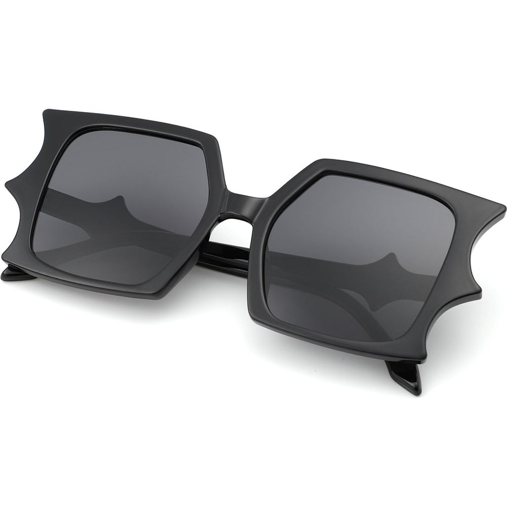 Sylas - Flat Top Irregular Bat Wing Square Sunglasses