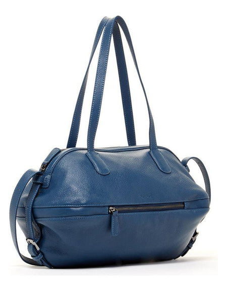 Catherine Blue Leather Satchel Bag
