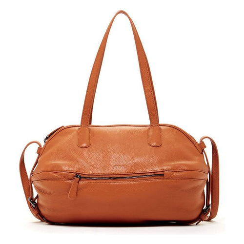 Load image into Gallery viewer, Catherine Leather Satchel Bag Brown - A Luxurious Duffel Experience
